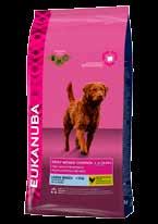 Eukanuba Adult Control Large Breed For large breed dogs (25-40 kg) with tendency to be overweight, from 1 to 6 years For giant breed dogs (> 40 kg) with tendency to be overweight, from 2 to 5 years