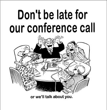 7 weekly conference calls/webinars!