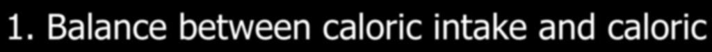 caloric expenditure The