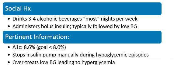 She was referred due to suboptimal A1c, recurrent hypoglycemia, and hypoglycemia unawareness.