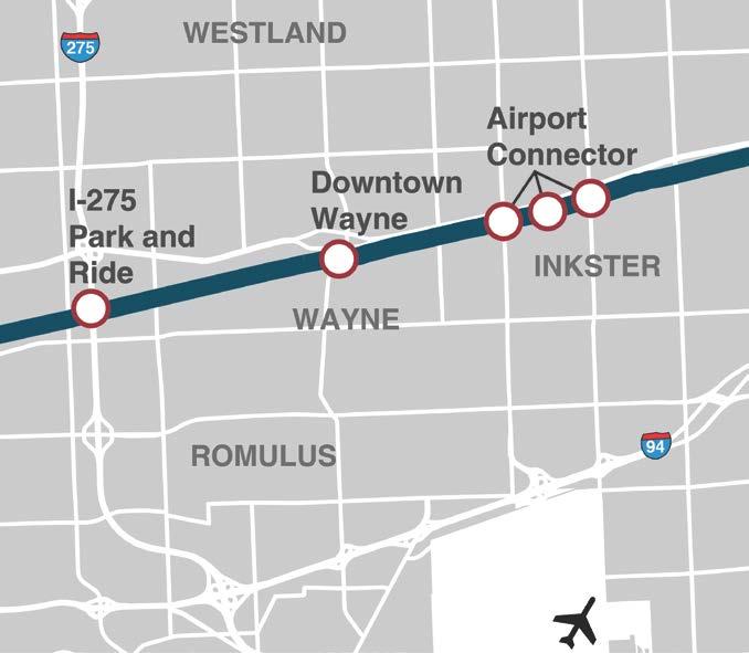 Regional Rail Mid-Corridor Stations Wayne chosen as preferred station due to: Regional Location Well situated to serve multiple jurisdictions Population/Employment Wayne has highest density of the