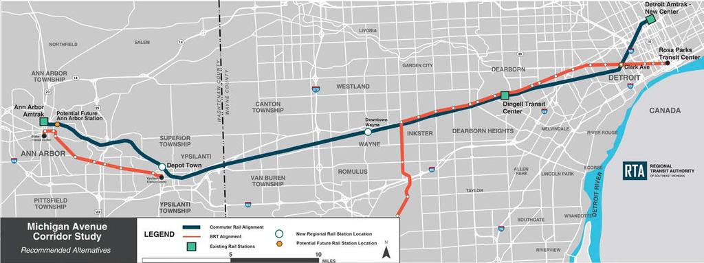 Michigan Avenue LPA Overview Project Capital Cost O&M Cost Daily Riders Regional Rail $128M $10M - $19M 1,200 1,800