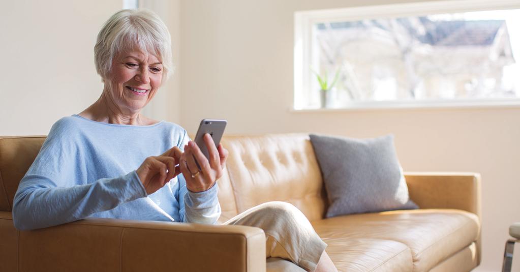 CAPTURING THE POWER OF SMART TECHNOLOGY Use of smart technology is becoming more prevalent Smartphone adoption in U.S. by users 65 and older has nearly quadrupled in the last five years.