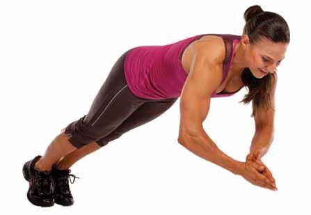 Start by getting into a push-up position.