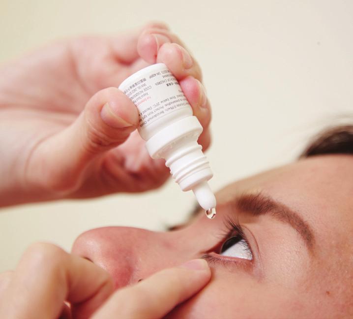 5. Hold the bottle with the application tip as close to the eye as possible without