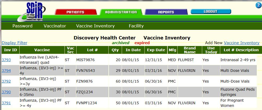 HOW TO MAKE AN ADJUSTMENT TO YOUR VACCINE INVENTORY Adjustments to your inventory are made whenever you: Add vaccines (e.g.
