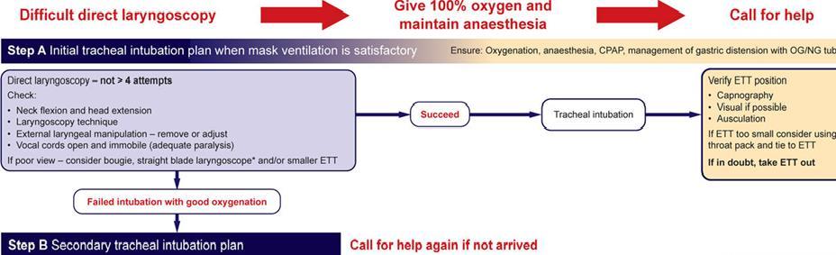 Unanticipated difficult tracheal intubation Step A : Initial