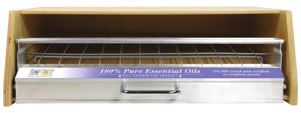 ESSENTIAL OIL DRAWER DISPLAY RECOMMENDED PLANOGRAM FOR FY 17 Essential Oil Drawer Display (Empty) Item # 191561 UPC 0-51381-91561-2 Assembled Dimensions: 16 W x 5.25 H x 10.