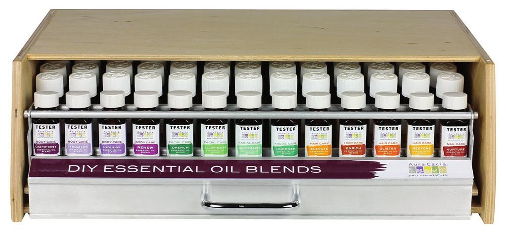 DIY BLENDS AVAILABLE AS A PRE-PACK 1-Tier DIY Blends Holds 39 (0.5 l. oz.) bottles. Item # 199130 0-51381-99130-2 Wholesale Price $233.61 Assembled Dimensions: 16 W x 5.25 H x 10.