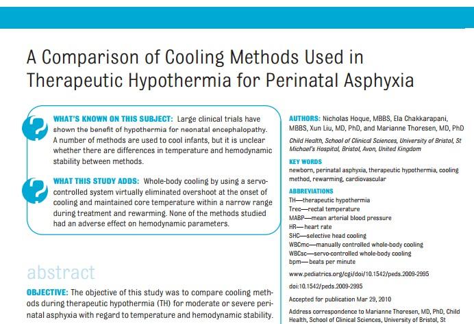 CONCLUSIONS: Manually controlled cooling systems are associated with greater variability in Trec compared with servo-controlled systems.