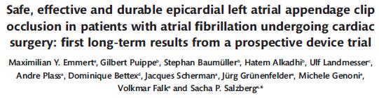 European Journal of Cardio-Thoracic Surgery 45 (2014) 126 131 40 patients, serial CT imaging over 3 year follow-up CONCLUSION: This is the first prospective trial in