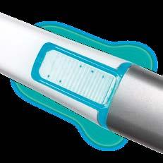 The slim design of the handpiece, with its 9.5 mm tip, enables the operator to reach the distal areas.