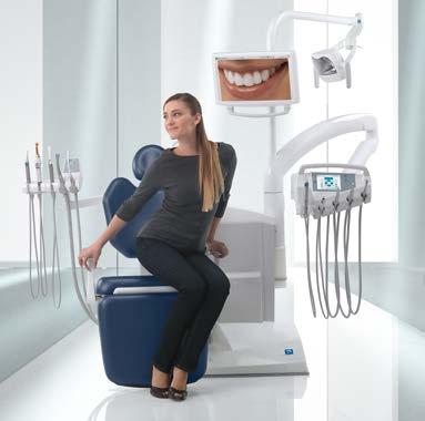 The seated position is free of all surrounding obstacles, enabling the dentist to perform extractions with greater ease.