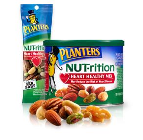 Planters NUTrition Heart If you love nuts, you'll be happy to know that Healthy Mix they can fit into a heart healthy diet.