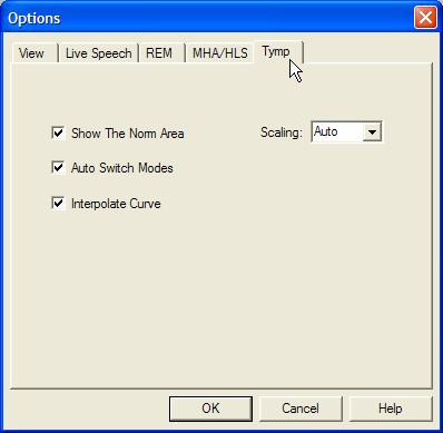 If your system has a Tympanometer connected, this tab will assist in configuring the
