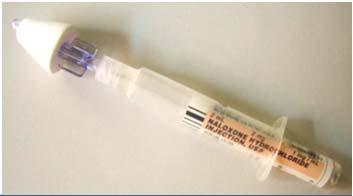 Instructions: Amphastar Nasal Naloxone 1 Remove caps from needle less syringe.