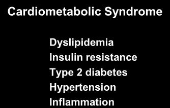 Background Cardiometabolic Syndrome Dyslipidemia Insulin resistance Type 2 diabetes Hypertension Inflammation Association Between Multiple Cardiovascular