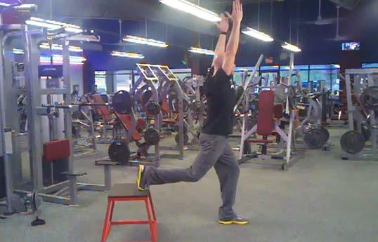 Finishers 5-8 TD Bulgarian Squat Stand with your feet shoulder-width apart.