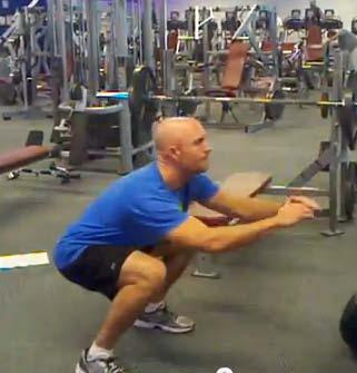 Start the movement at the hip joint. Push your hips backward and sit back into a chair. Make your hips go back as far as possible.