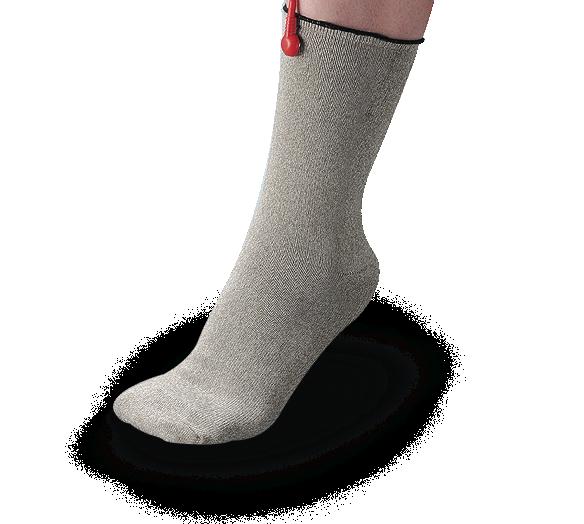 TENS Electrotherapy Sock Conductive garments are an easy and effective alternative way of applying