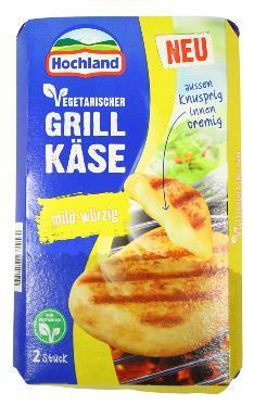 Grilled cheese marketed as meat alternative 12 Hochland Mild-Spicy Vegetarian Grill