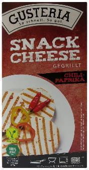 soft cheese slices with chili paprika for roasting in a pan, on the grill or reheating in