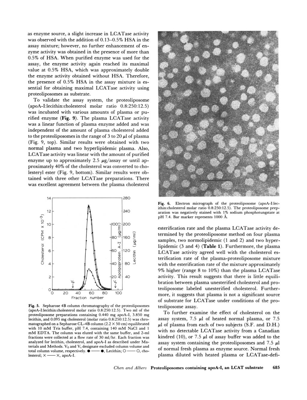 280 12 Fig. 6. Eletron mirograph of the proteoliposome (apoa1:leithin:holesterol molar ratio 0.8:250:12.5).