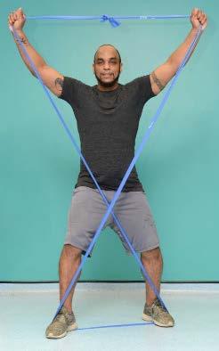 Big X band walks Place a resistance band loop underneath your feet 