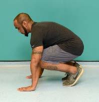 the starting position while bringing the opposite leg up to your chest).
