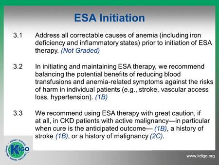 the data is divergent and there s very little information available to educate you on this. Slide 10 So if we move on to the ESA guidelines, Slide 11 there s much more data about cost and benefits.