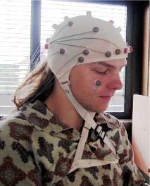 C. ELECTROENCEPHALOGRAPHY Electroencephalography (EEG) is the measurement of electrical activity produced by the brain as recorded from electrodes placed on the scalp.
