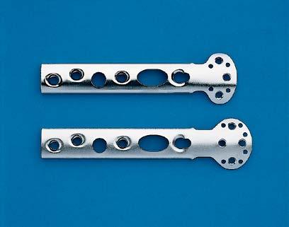 0 mm Cancellous Bone Screws Large screw hole for parallel placement of an antirotation screw in the femoral head Oval hole allows the DHS Lag Screw to