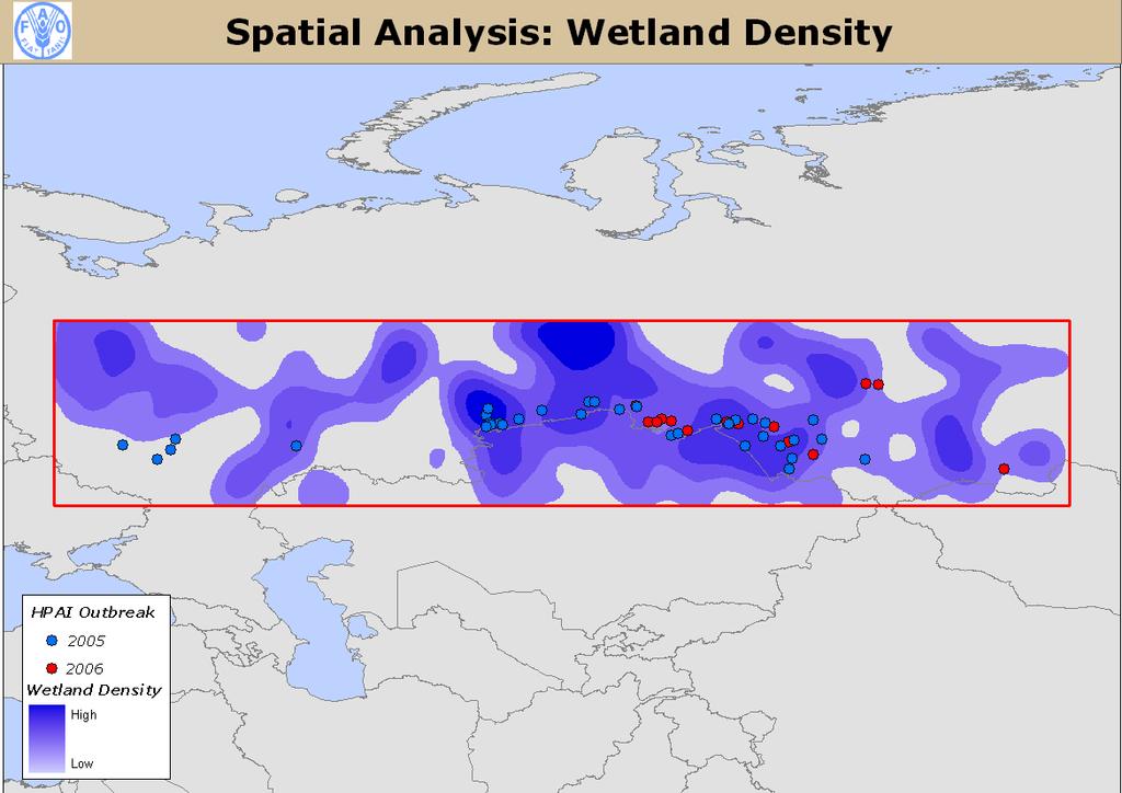 in 2005 Map 5: Wetland density and