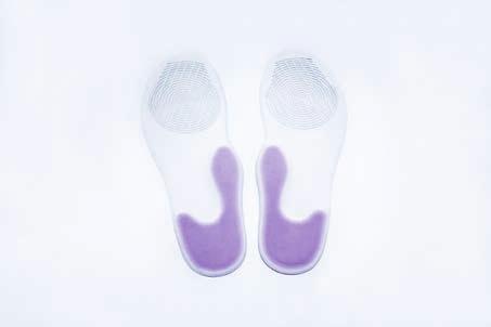 Protection Comfortable Relief insoles Softer inserts absorb shock and pain on the metatarsal and heel areas. Raised metatarsal pad helps to support metatarsal arch.