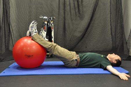 Supine Bridge This exercise helps develop stronger glutes and stability in the lower