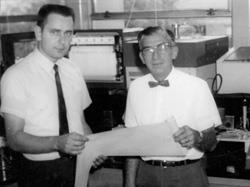 Ronald Laessig, PhD (left), and Harry Waisman, MD, were strong proponents of newborn screening.