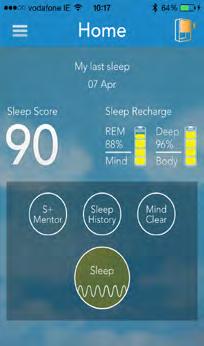 Relax to Sleep Select a soothing sound which synchronizes to your breathing.