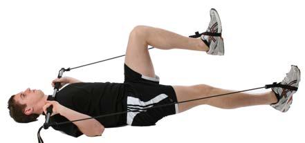 Erector Spinae Lie supine with knees flexed and the Gymstick at chest height.