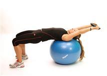Activate core with proper drawing-in and pelvic floor contraction. Grab a weight plate and sit on the stability ball.