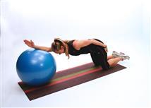 LAT PULL - ROLLING ON STABILITY BALL (PROGRESSION 1-1 ARM) Reps: 2 Sets: 1-2 Intensity: 5-9% Tempo: slow Rest: Duration: 6 sec Assume a kneeling position on the floor