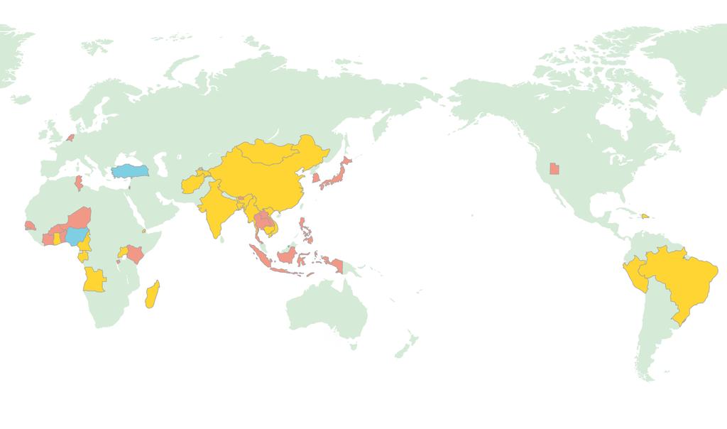 The World MAP of MCH Handbooks National program