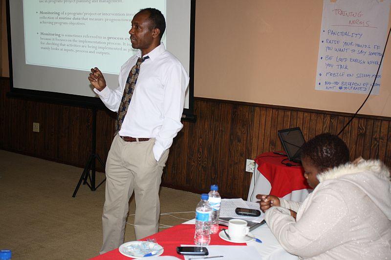 As part of building M&E capacity at for all the SR, GFCU conducted a five days training on M&E and program management from the 9 th to 13 December 2013 at Mountain View Hotel in Leribe.