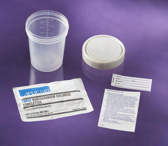 Kit with Castile Soap towelettes, 100 each per case. DYND30224 Basic Mid-Stream Collection Kits, Sterile Basic kit contains the following components: 4 oz.