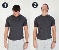 06 Neck flexion to extension Slowly lower the chin toward the chest; return to