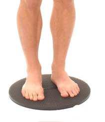 The Hygenic Corporation Aim: 2-leg stance on Wobble Board for balance. Instructions: Stand with both feet centered on board. Keep board parallel to ground.