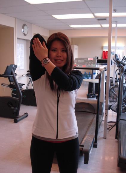 Triceps Stretch Back Scratcher Areas stretched: Triceps Raise one arm up with elbows