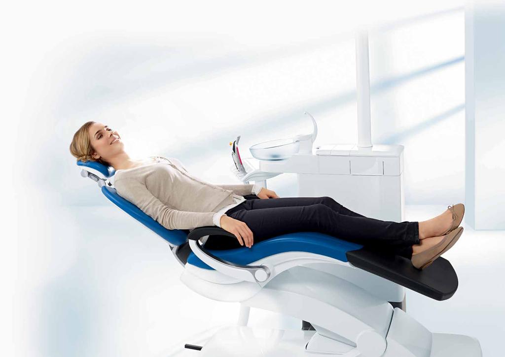 14 I 15 IMPRESSIVE PATIENT COMFORT INTUITIVE SITTING COMFORTABLE POSITIONING Your patients will also appreciate this comfort: The INTEGO patient chair has an