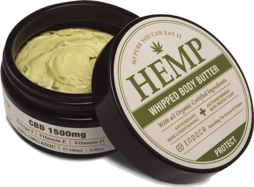 Whipped Body Butter A luxuriant, protective and moisturizing, hemp body cream, supercharged with the powerful antioxidant CBD, and a host of 100% natural, organic, food grade ingredients.