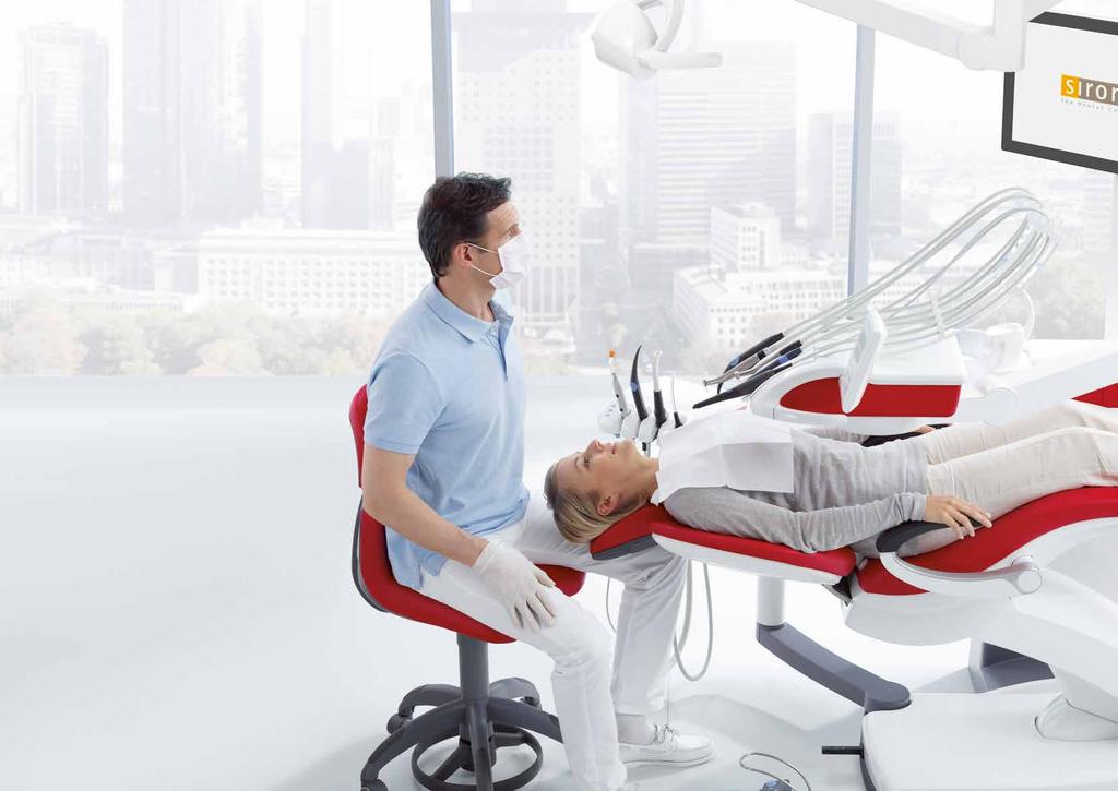 08 I 09 MORE THAN ERGONOMICS. Easier workflow, perfect results with this goal, Sirona continuously develops its ergonomics program.