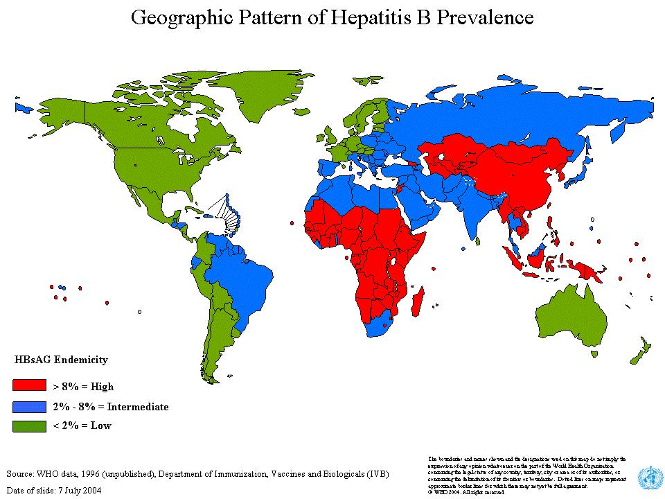 Association of HBV with HCC (I) High prevalence of